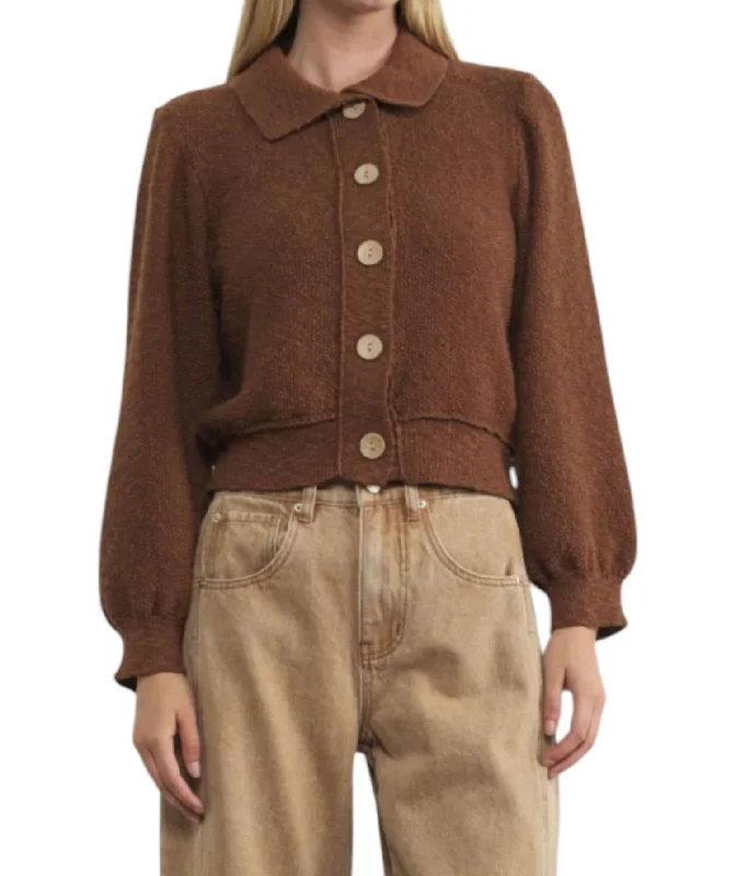 Great Deals Dorothea Cardigan In Brown