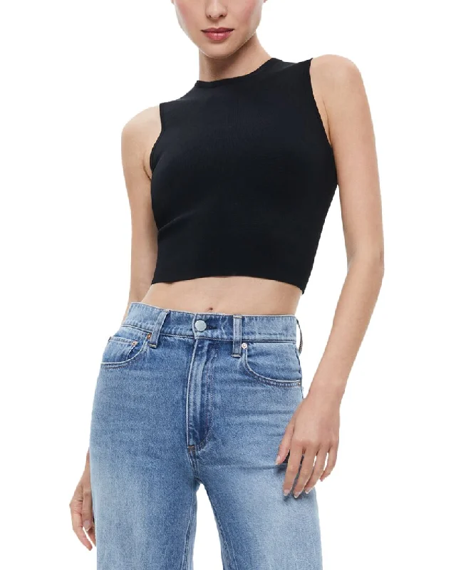 Stock Clearance alice + olivia Loe Lace Up Back Sleeveless Sweater