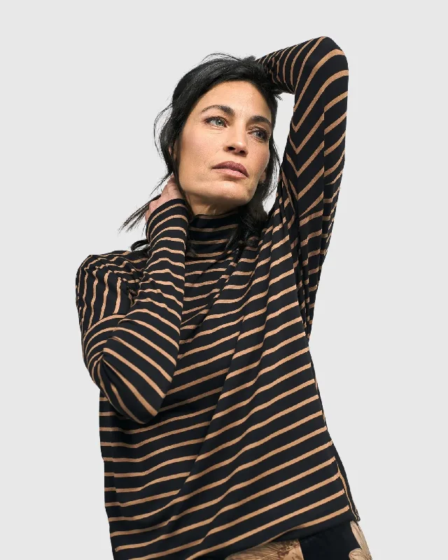 Weekend Deals You Can't Resist Lenore Turtleneck Top, Stripes
