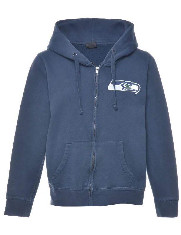 Weekend Offers That Excite Navy Printed Hoodie - L
