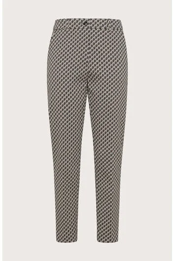 Act Now SEVENTY - SLIM FIT ANKLE LENGTH STRETCH JACQUARD PANT