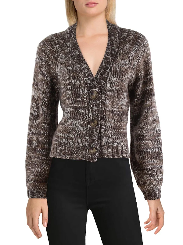 Unmissable Offer Este Womens Marled Bishop Sleeve Cardigan Sweater