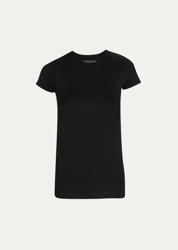 Weekend Specials to Love Soft Touch Short Sleeve Crewneck in Noir