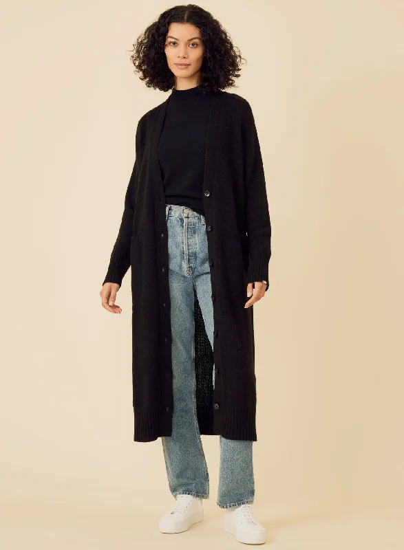 Steals and Deals Morgan Cashmere Duster - Black