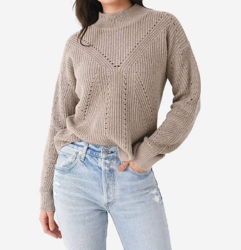 Sale Event Mock Neck Sweater In Mushroom