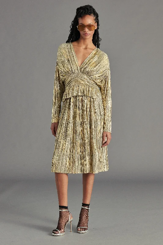 Value Deals Gold Long Sleeve Top by Steve Madden