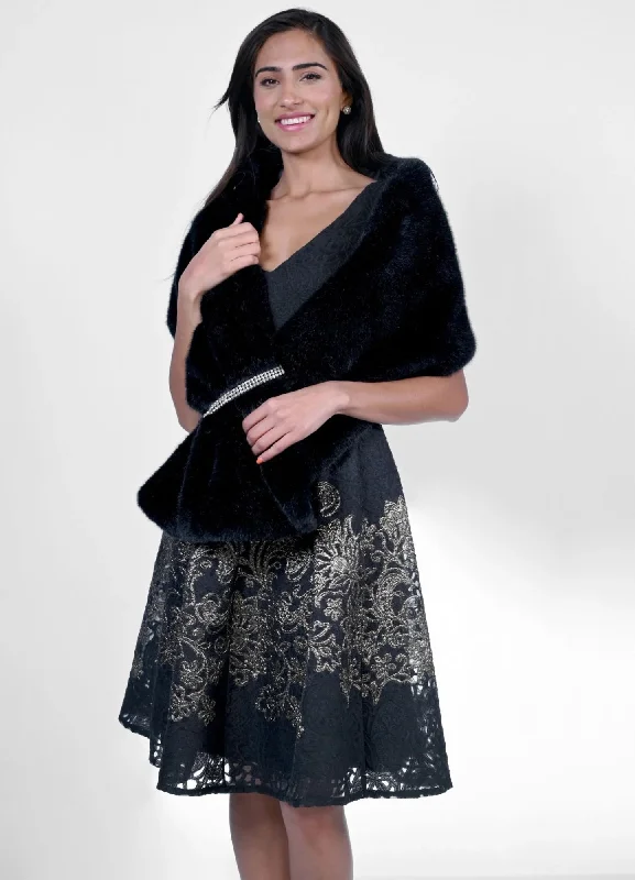 Weekend Offers You Can't Ignore Frank Lyman #229408U Black shawl
