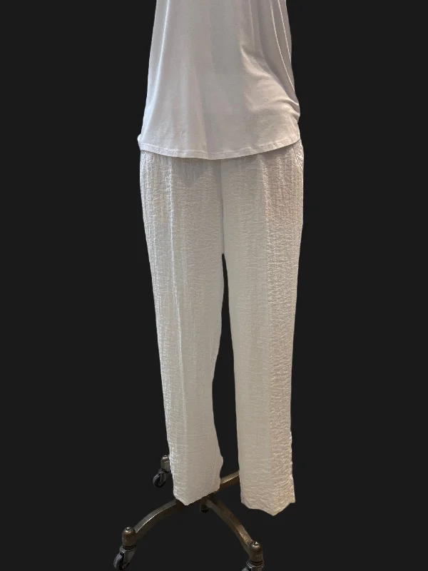 Overstock Clearance Habitat Sale, 30670 Ruched Ankle Pant, White 50% Off Regular Price