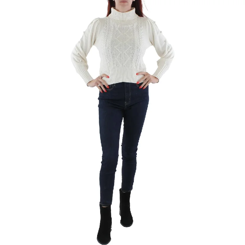 Bonus Savings Womens Cable Knit Pullover Turtleneck Sweater