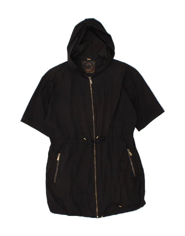 Warehouse Sale MICHAEL KORS Womens Hooded Short Sleeve Rain Jacket UK 10 Small Black Warehouse Sale MICHAEL KORS Womens Hooded Short Sleeve Rain Jacket UK 10 Small Black