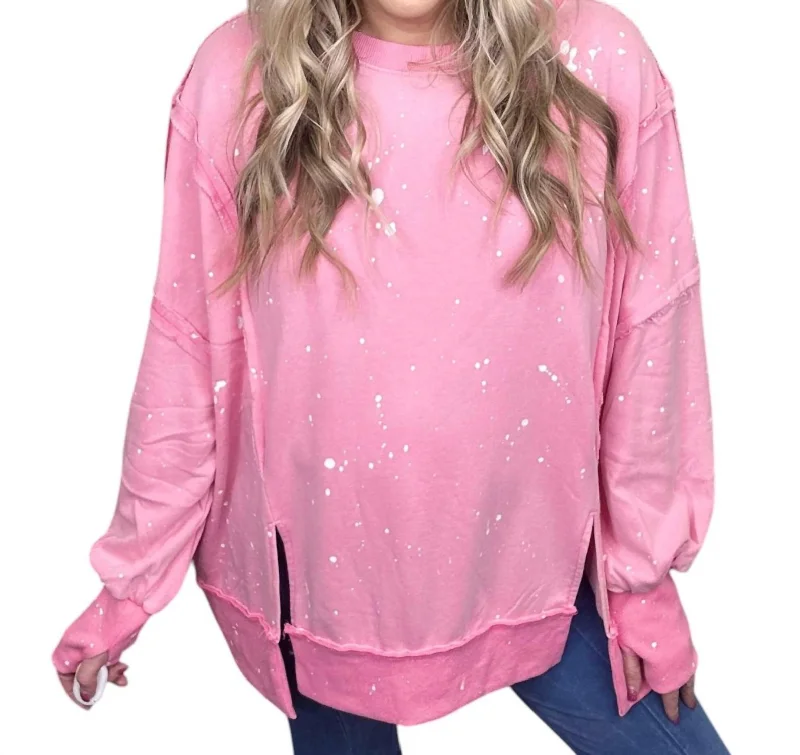 Can't Resist Splash Of Greatness Sweatshirt In Pink