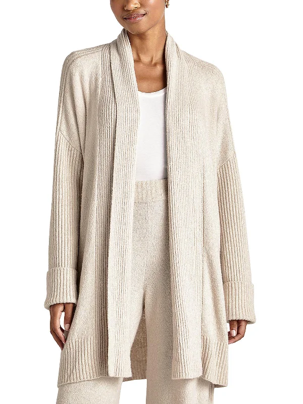 Weekend Savings Extravaganza Womens Open Front Ribbed Cardigan Sweater