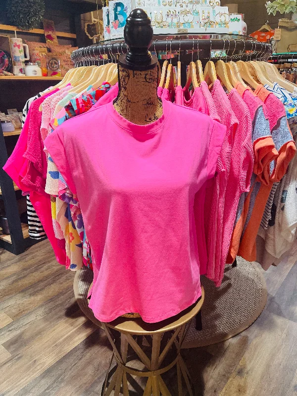 Price Rollback Tammy Solid Short Sleeve Top