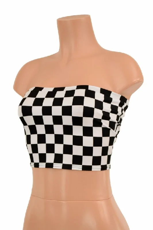 Markdown Madness Black & White Tube Top