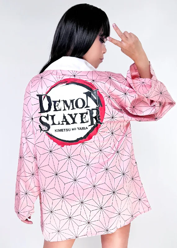 Can't Resist Demon Slayer Nezuko Cosplay Anime Kimono Robe