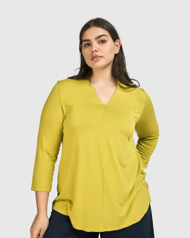 The Best Deal Essential V-neck Top, Lime
