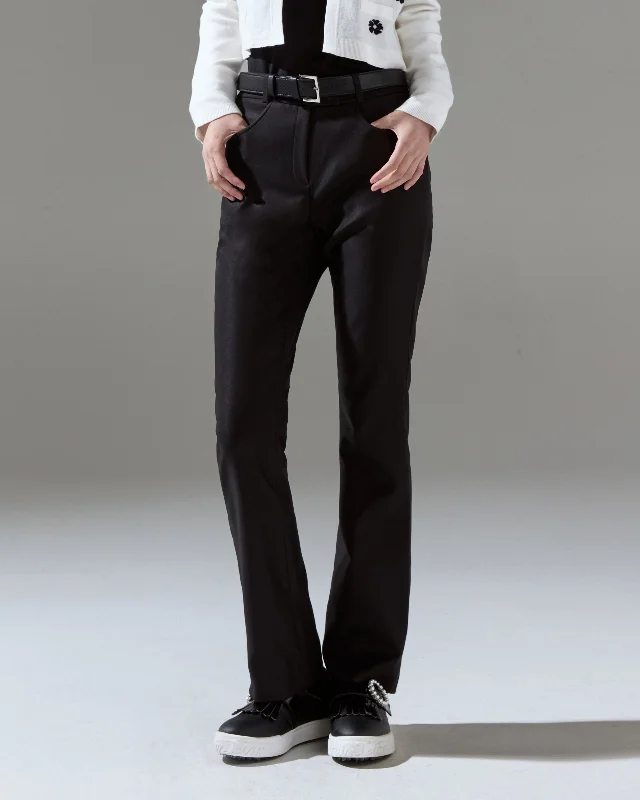 Half Price Fair Liar High waist Ribbon bootcut pants - Black