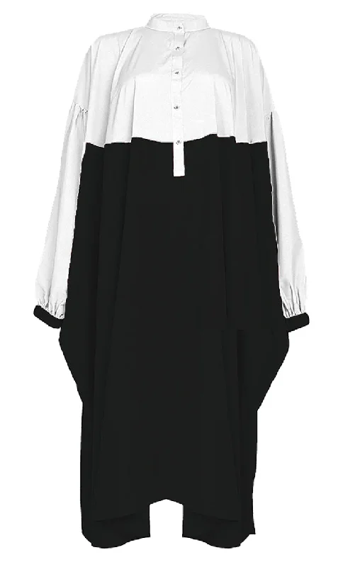 Exclusive Weekend Offers Inside Women's Basic Black Contrasted Kaftan Style Tunic