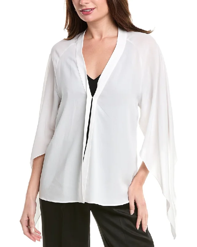 Year-End Sale Michael Kors Collection Silk Flare Wrap Top