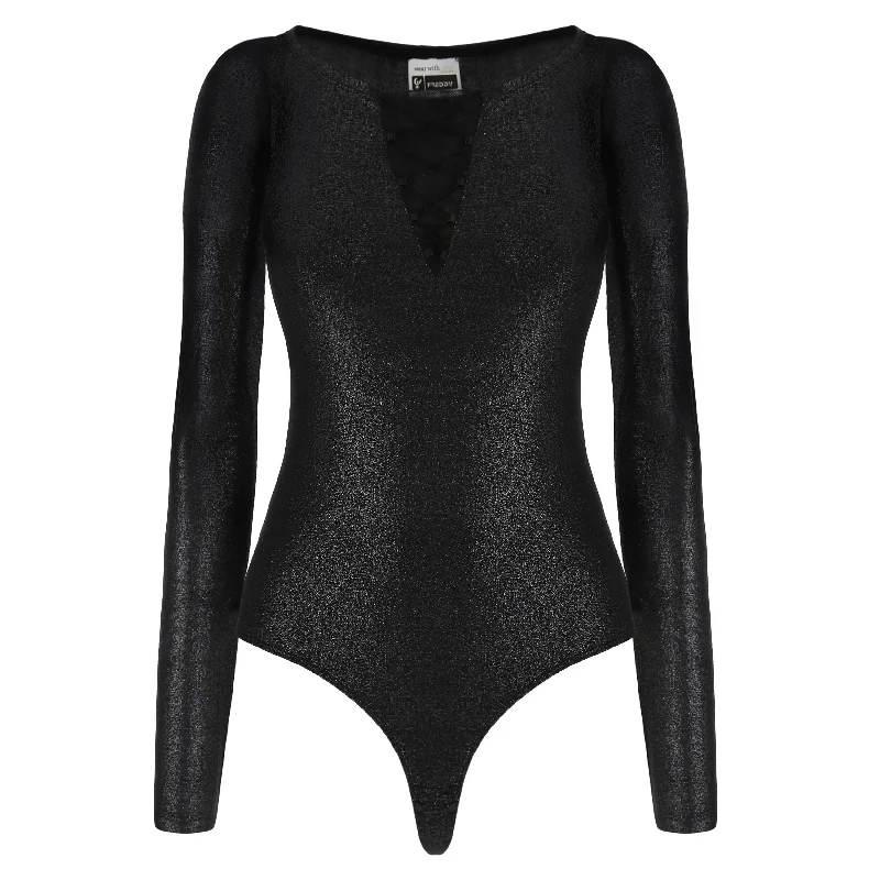 Great Deal Lurex Bodysuit - Black