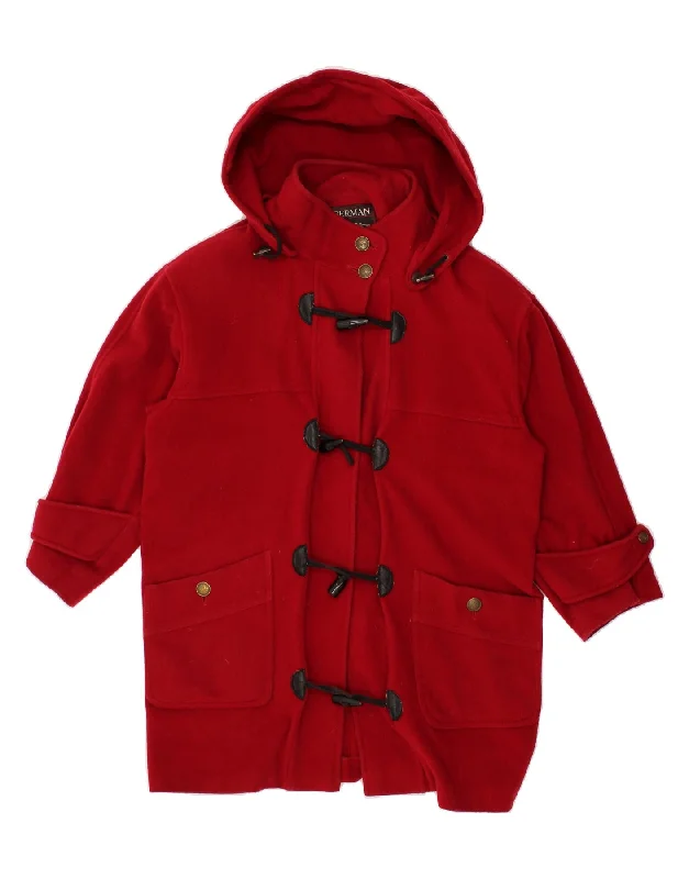 Weekend Discounts Worth Grabbing HUBERMAN Womens Hooded Duffle Coat UK 10 Small Red Wool Weekend Discounts Worth Grabbing HUBERMAN Womens Hooded Duffle Coat UK 10 Small Red Wool