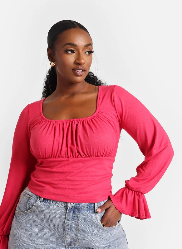 Crazy Deals Lucy Peasant Bell Sleeve Blouse