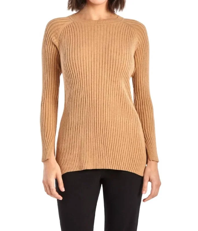 Cash Savings Starliner Sweater In Tan