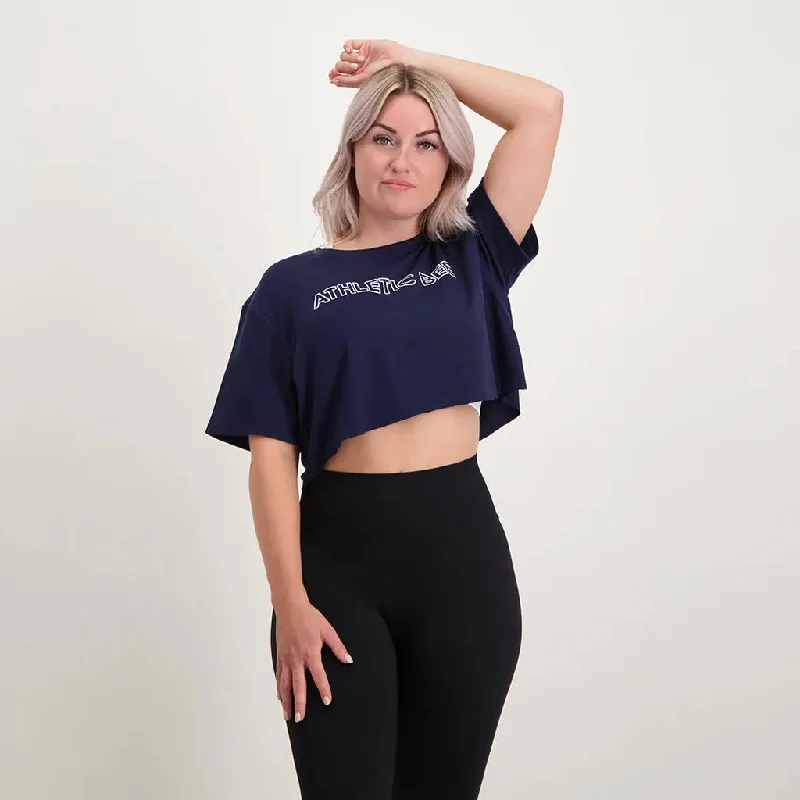 Massive Deals AB Crop Top Navy Blue