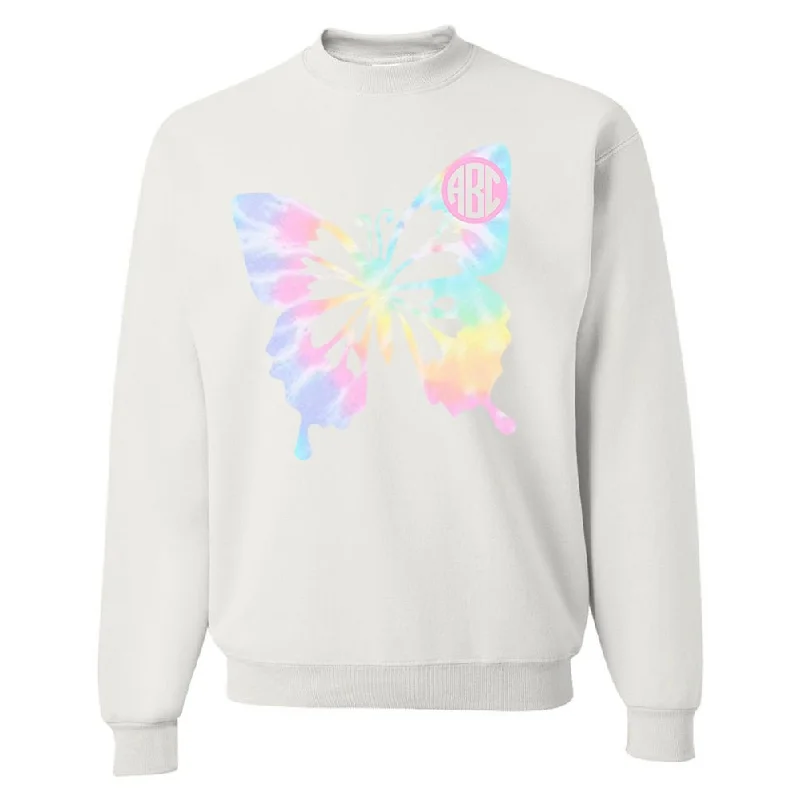 The Best Prices Monogrammed 'Tie Dye Butterfly' Crewneck Sweatshirt