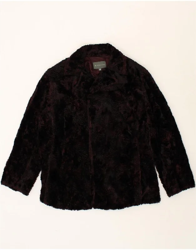 Weekend Flash Sale A-RTICLES Womens Abstract Pattern Faux Fur Jacket EU 38 Medium Burgundy Weekend Flash Sale A-RTICLES Womens Abstract Pattern Faux Fur Jacket EU 38 Medium Burgundy