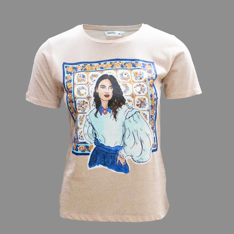 Deal of the Week Pink Embellished T Shirt