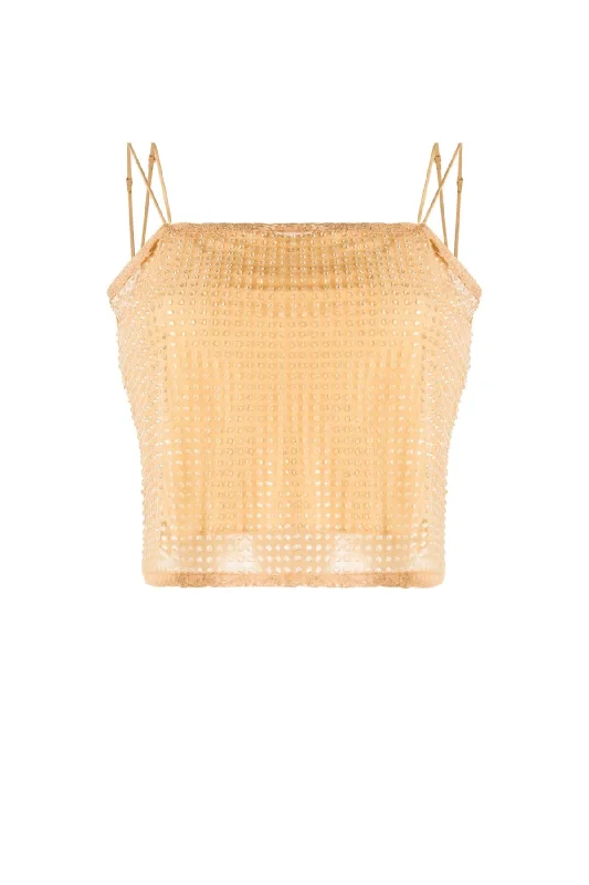 Exclusive Offers Alexander Wang Clear Hotfix Camisole - Ginger