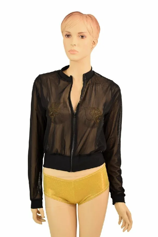 Take Advantage "Kimberly" Jacket in Black Mesh