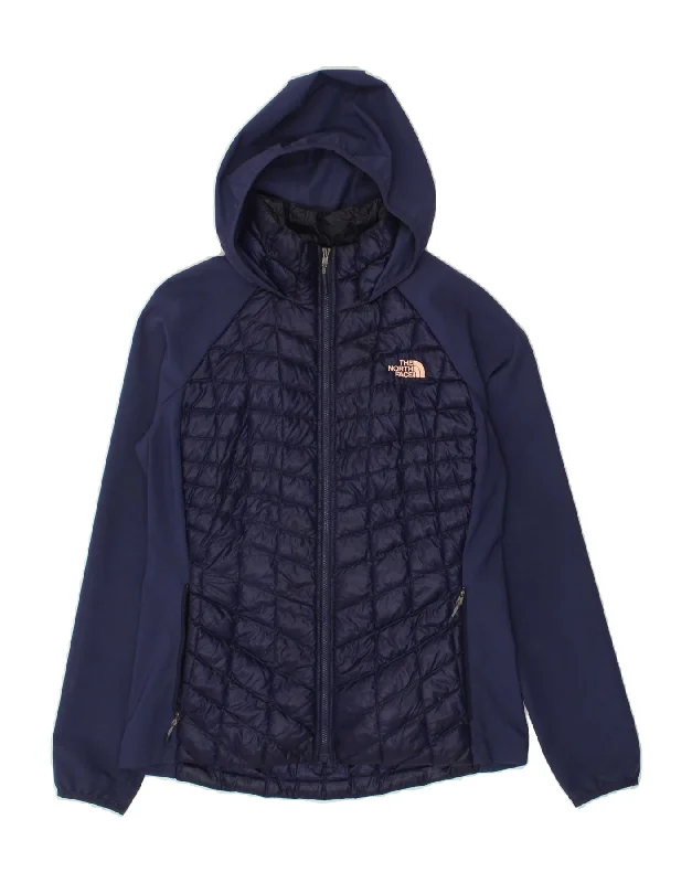 Stock Clearance THE NORTH FACE Womens Windbreaker Jacket UK 16 Large Navy Blue Colourblock