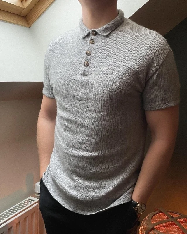 Mega Deal Marcu Polo t-shirt for men by Creadia Studio, knitting pattern