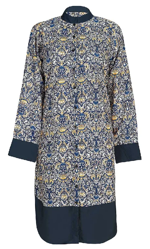 Weekend Price Cuts Galore Women's Basic Navy Lotus Printed Tunic