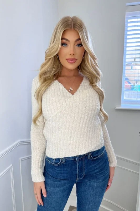 Mega Sale CMEO Anyone Else Knit Top Beige