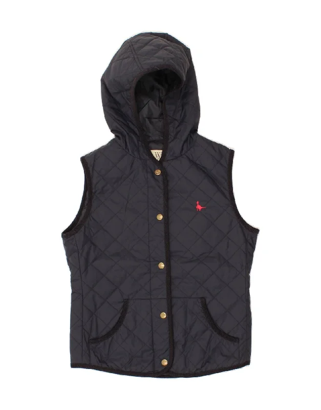 Huge Discounts JACK WILLS Womens Hooded Quilted Gilet UK 10 Small Navy Blue Polyester Huge Discounts JACK WILLS Womens Hooded Quilted Gilet UK 10 Small Navy Blue Polyester