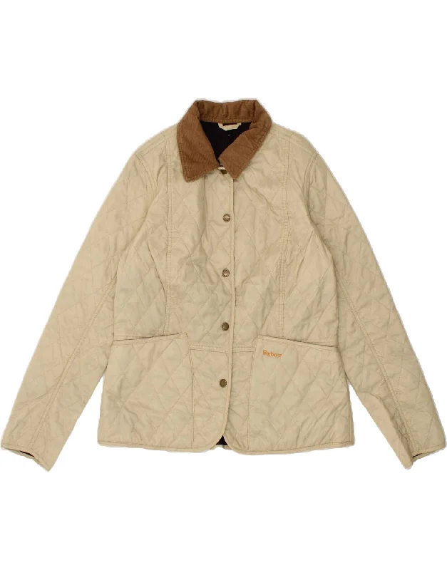 Weekend Savings Sensation BARBOUR Womens Quilted Jacket UK 12 Medium Beige Polyamide Weekend Savings Sensation BARBOUR Womens Quilted Jacket UK 12 Medium Beige Polyamide