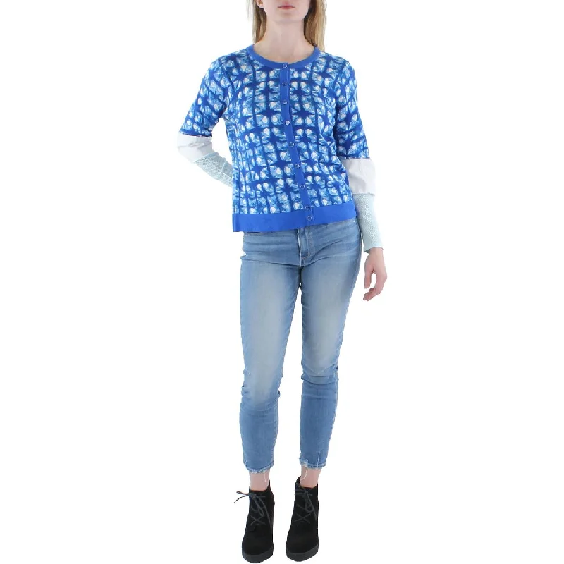 Best Bargains Womens Open Front Eyelet Cardigan Sweater
