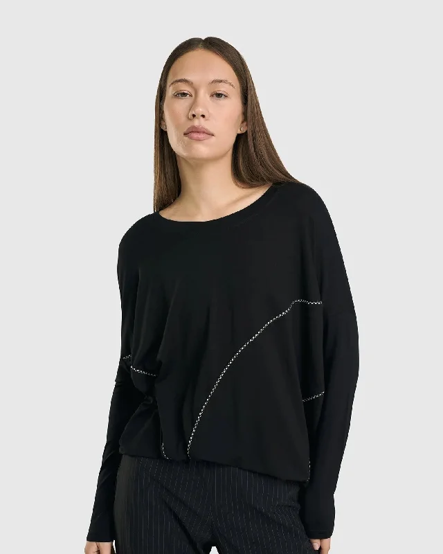 Bonus Offer Go-To Drop Sleeve Top, Black