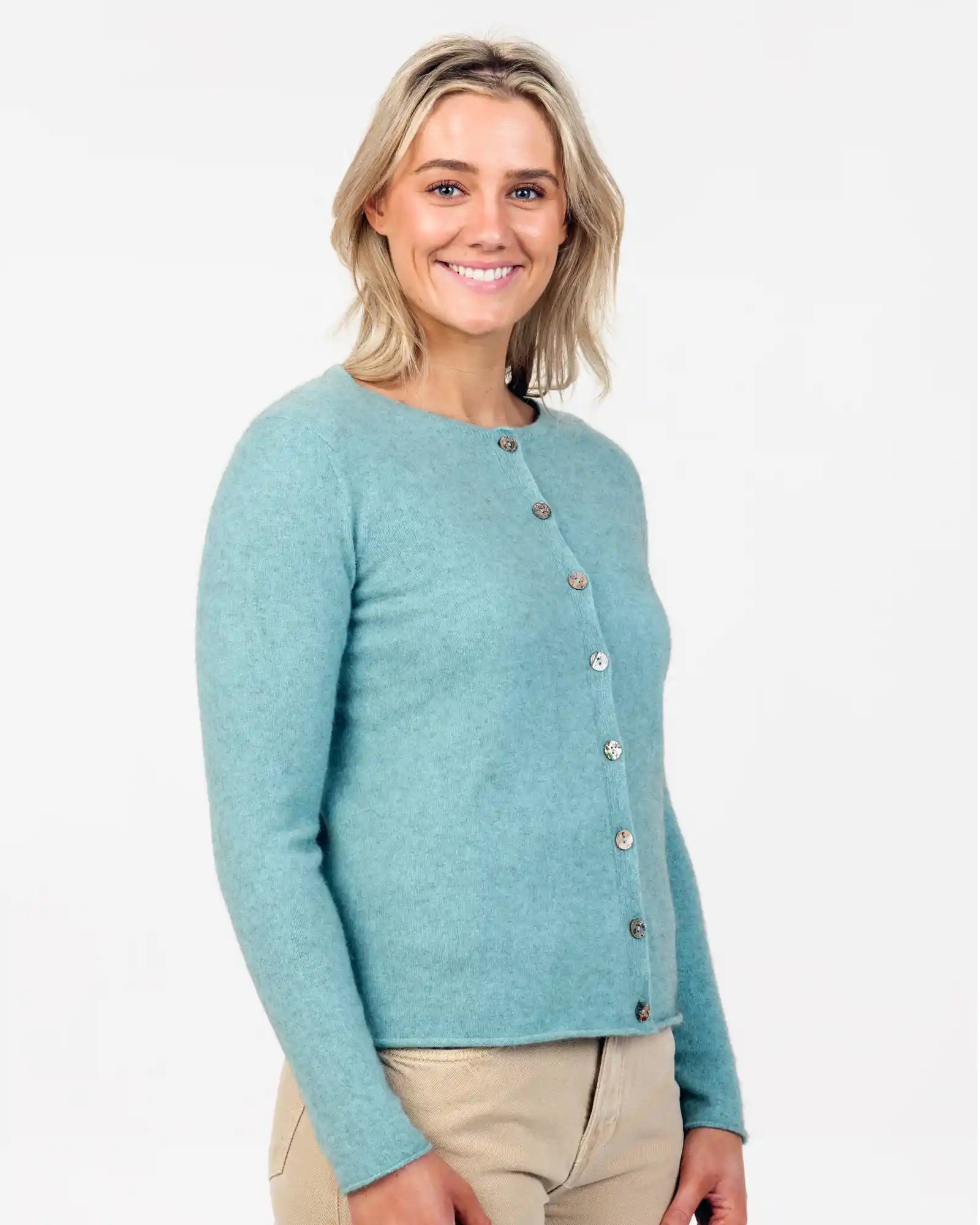 Early Bird Topaz Women's Paua Button Cardigan - NB872