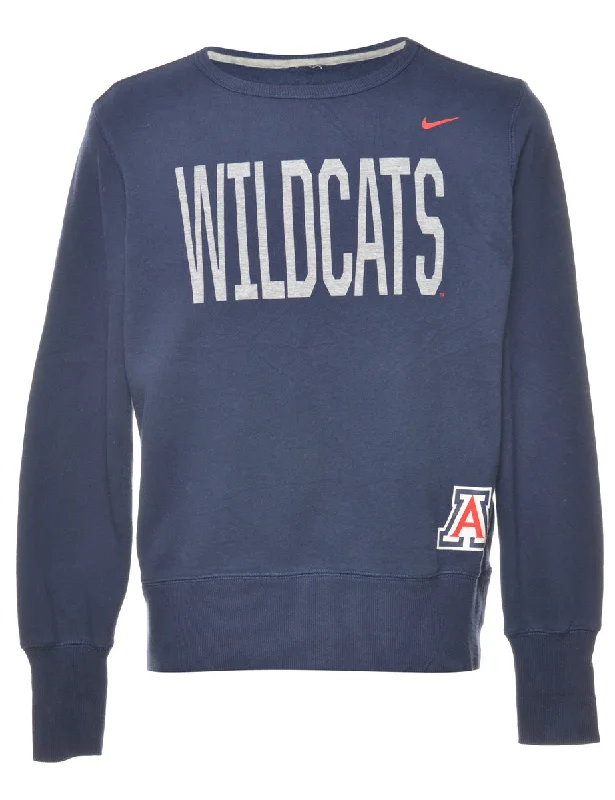 Weekend Savings Bonanza Wildcats Blue Printed Sweatshirt - XL