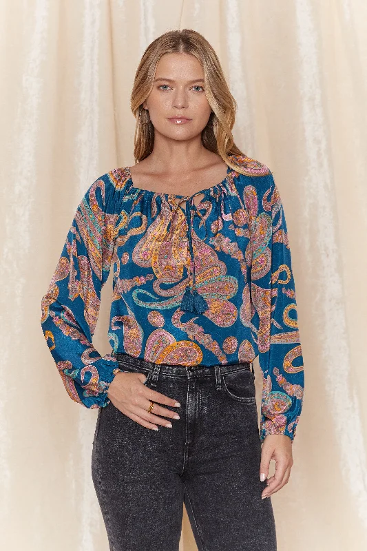 Seasonal Sale Ishani Long Sleeve Silk Blouse