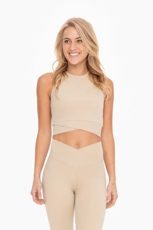 Markdown Madness Goal Getter Crossover Active Top - Green Khaki
