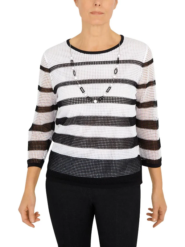 Buy Today Womens Striped Viscose Pullover Sweater