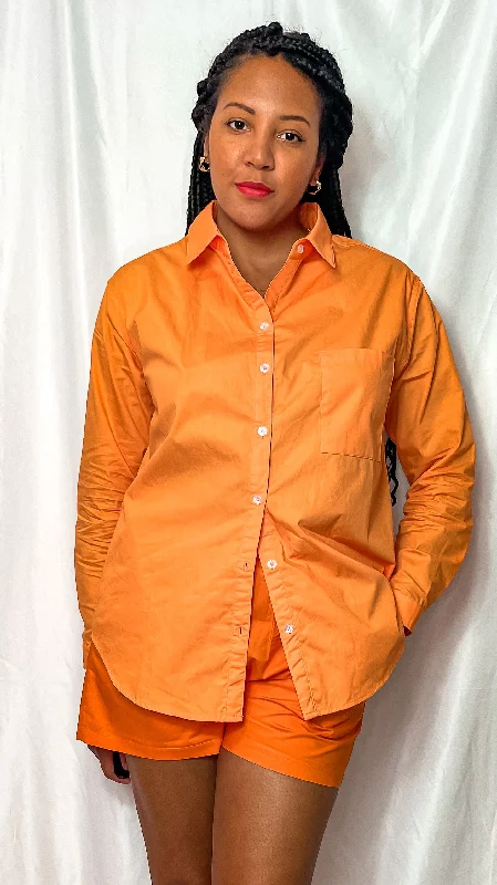 Final Clearance Olivia Button Down Shirt (Orange)