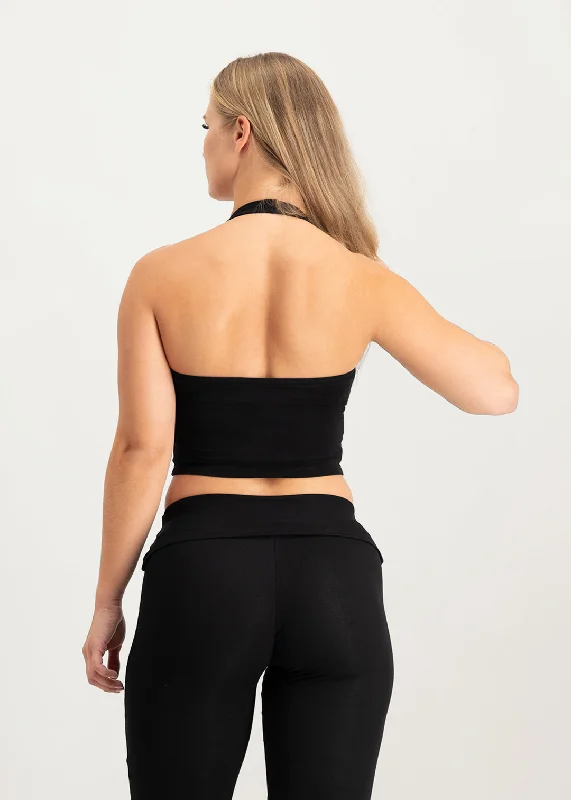 Weekend Discounts to Enjoy Flare Lounge Top - Black