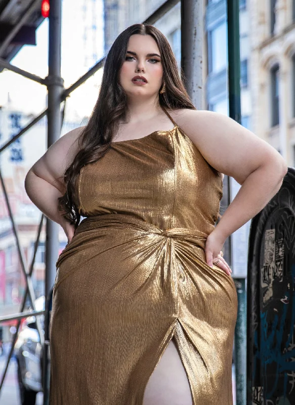 Weekend Offers That Tempt Kimora Metallic Halter Corset Top