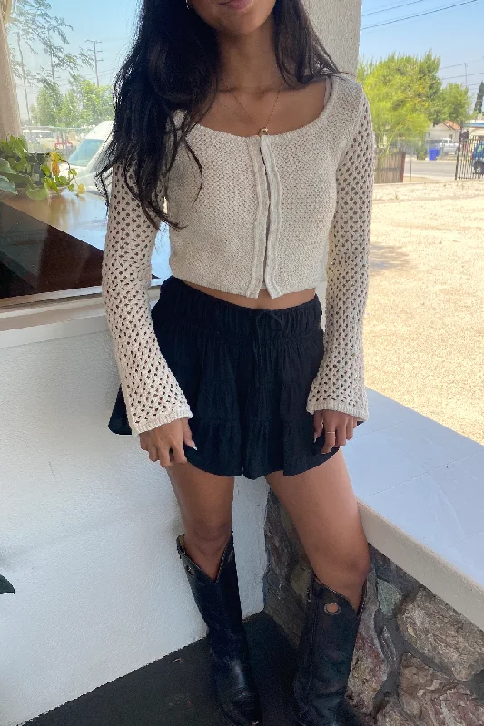 Hot Deal Long Sleeve Crochet Cardigan